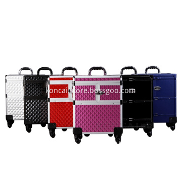 Makeup Vanity Train Bag With Shoulder Belt Empty Makeup Case